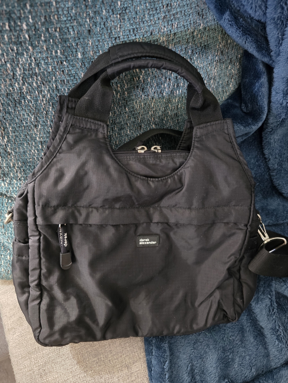 Black DEREK ALEXANDER handbag/crossbody In New Condition